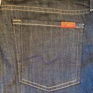 7 For All Mankind Dark Blue Denim Jeans